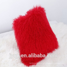 2018 Wholesale Tibetan Mongolian Lamb Fur 45x45cm Sheepskin Pillow